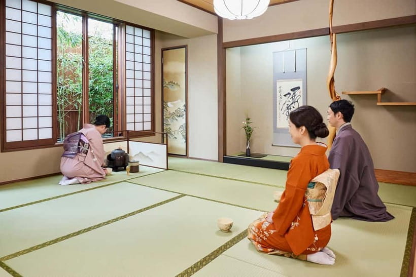 Asakusa: Kimono Tea Ceremony with Matcha and Sweet - Whisking Your Own Matcha