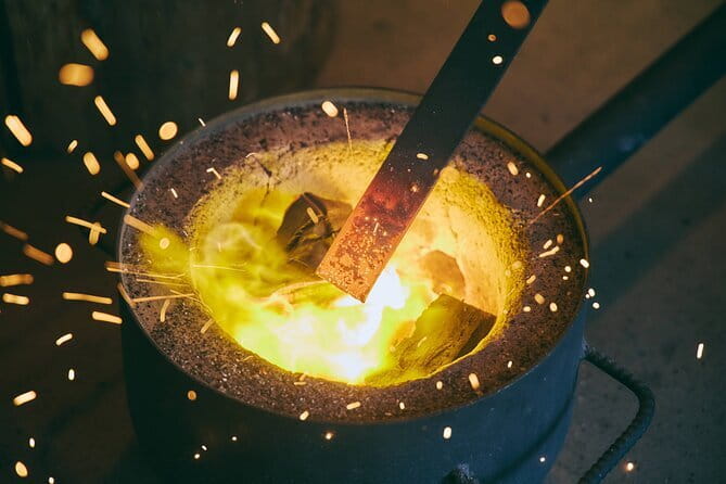 Authentic Knife Making Experience at a Blacksmith in Kyoto - Forging the steel for about an hour