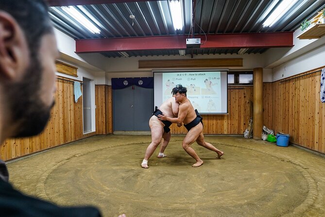 Authentic Sumo Experience in Tokyo: Enter the Sanctuary - Watching morning practice from the edge of the ring