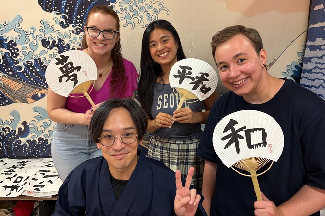 Calligraphy Workshop at Traditional Folk Craft Shop in Hiroshima - The Kumano brush connection