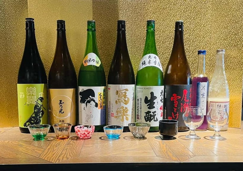 Casual Japanese sake tasting and snack experience, Kabukicho - How the tasting unfolds
