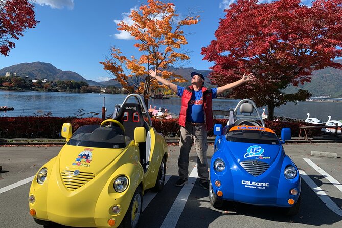 Cute & Fun E-Car tour following guide around Lake Kawaguchiko - Key points at a glance