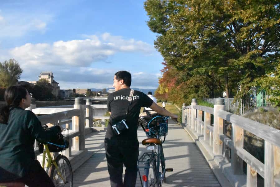 Cycle Kyoto's Hidden Gems & Gion Stroll - The river junction and the ride back