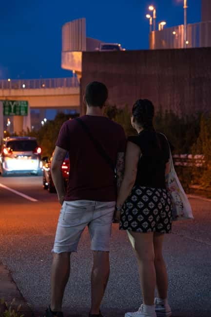 Daikoku: R34 Skyline Night Private JDM Daikoku Experience - Umihotaru changes the mood