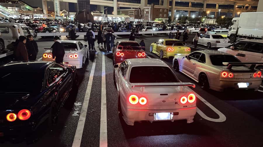Daikoku & Tokyo Private JDM Tour by 700HP R34 GT-R - The Possible R34 Convoy