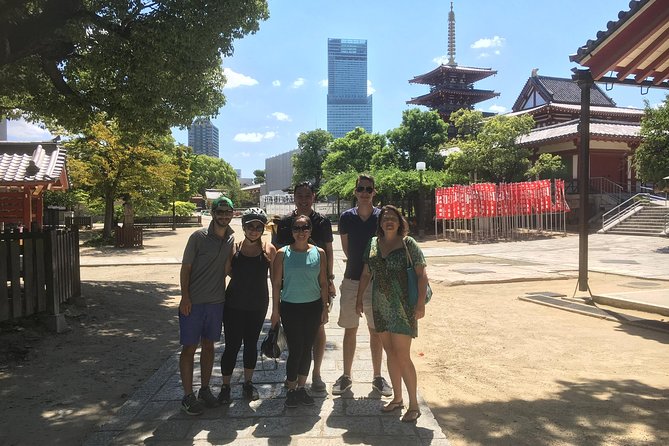 Eat, Drink & Cycle: Osaka Foodie Bike Tour - Shitennoji brings history between the meals