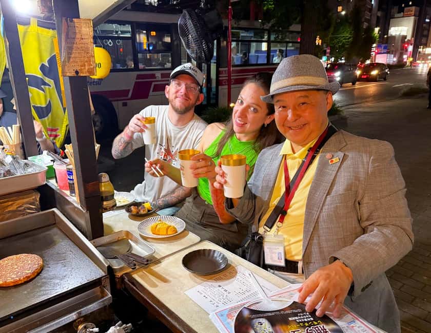 Fukuoka: Nakasu Food Stall Private Guided Tour with Tastings - What to eat: oden, yakitori, ramen, and stewed dishes