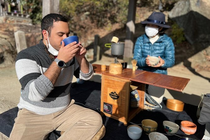 Hiroshima Local guided Hiking Tour&Open-air Tea Ceremony - Forest bathing in the Futaba trees