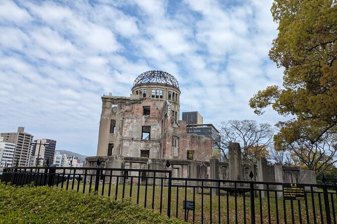 Hiroshima Peace Memorial and Atomic Bomb Dome Private Tour - The cenotaph and the view through the park