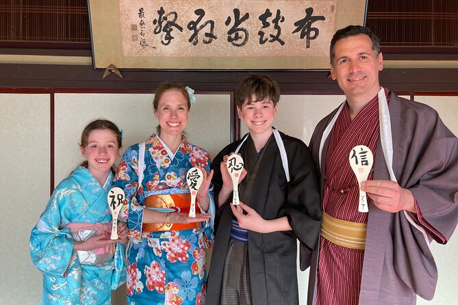 Kimono and Calligraphy Experience in Miyajima - Learning brush strokes before writing kanji