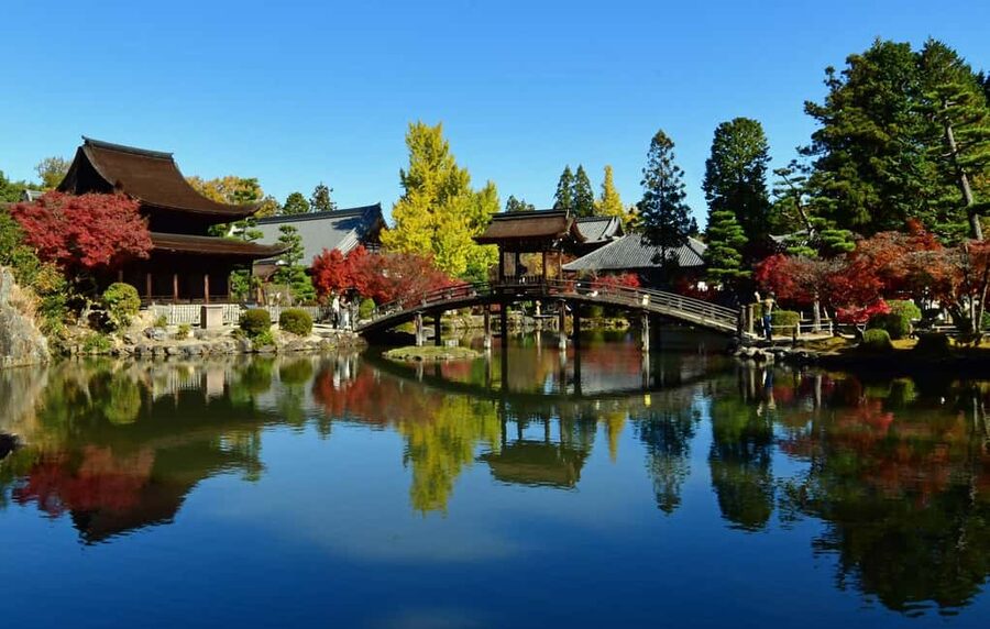 Kyoto: Arashiyama Bamboo, Togetsukyo bridge, Sanso, and more - Togetsukyo Bridge and the mountain view