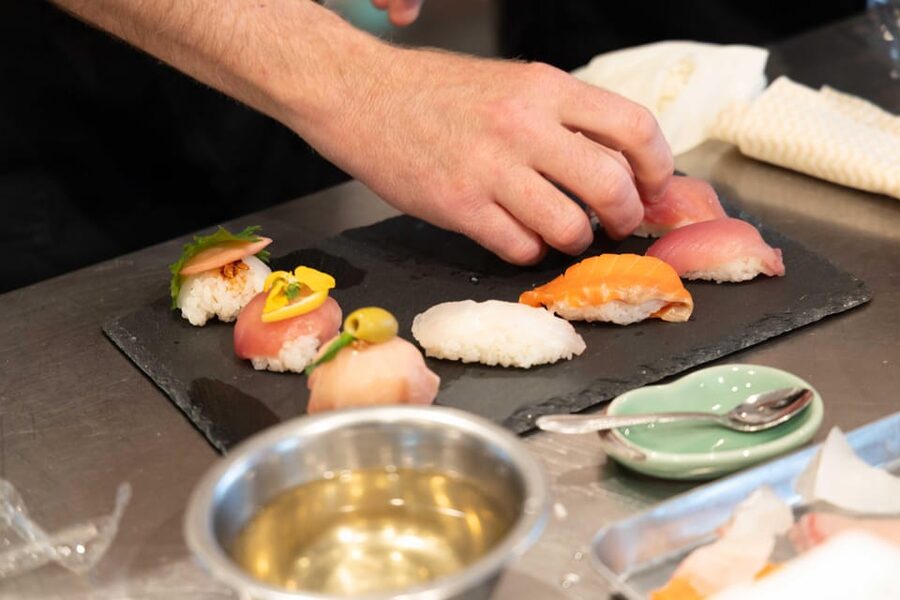 Kyoto: Enjoy Sushi & Market Tour! Best for Family & Couple! - Dashi and miso soup add depth to the meal
