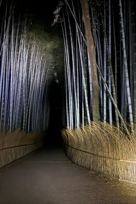 Kyoto: Ghost Tour - Legends, Dark Tales, Bamboo Forest Night - Crossing Arashiyama after sunset
