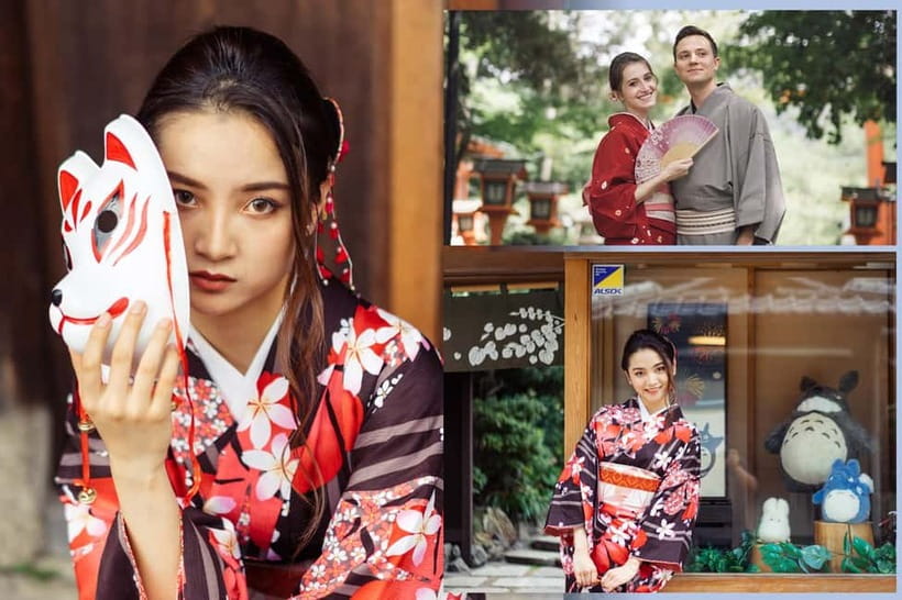 Kyoto Gion Kiyomizudera Kimono Yukata Hairstyle | Photoshoot - Exploring Kiyomizudera in a kimono