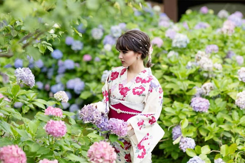 Kyoto Gion Kiyomizudera Kimono Yukata Hairstyle | Photoshoot - The dressing process takes about an hour