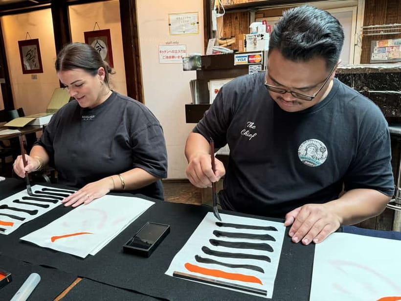Kyoto: Japanese Calligraphy Workshop - Stroke practice and one-on-one corrections