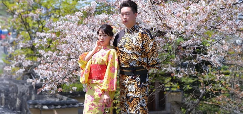 Kyoto Kimono Rental mimosa ｜Kimono/Yukata Rental Couple Plan - Your day from 8:00 a.m. to 7:00 p.m.