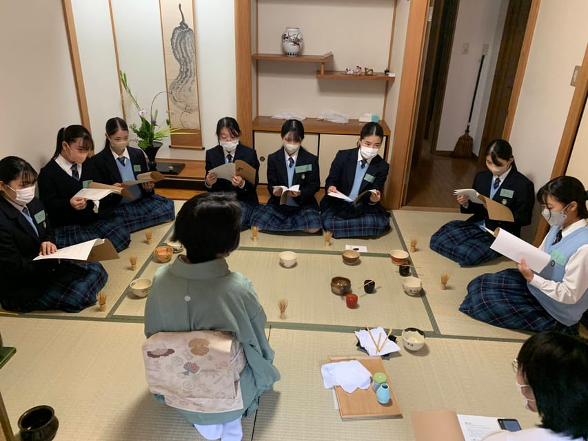 Kyoto: Private Tea Ceremony at local home with tea master - The tools: bowl, whisk, scoop, and folded cloth