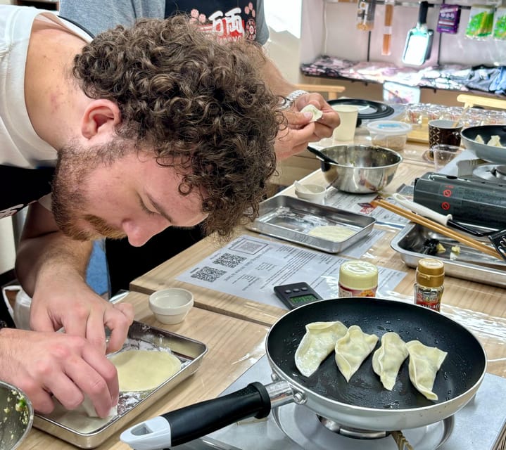 Kyoto: Ramen, Gyoza, and Onigiri Cooking Class - Folding gyoza without the usual frustration