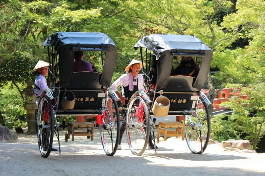Miyajima: Private Rickshaw Tour to Itsukushima Shrine - From the ferry terminal to Miyajima’s old streets