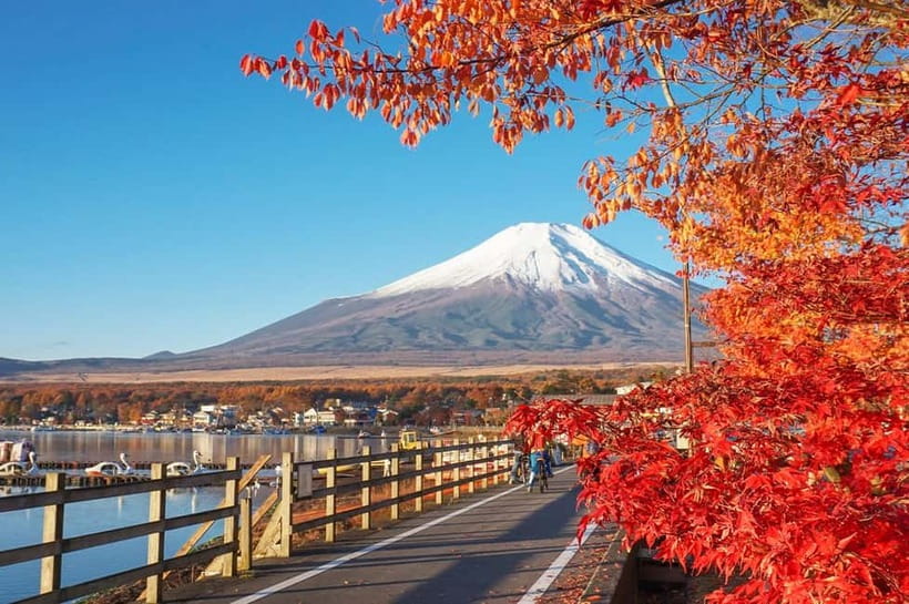 Mt Fuji Hakone/Enoshima Tour:Optional Ropeway/Lake Ashi Boat - Hakone Shrine and the red torii on Lake Ashi