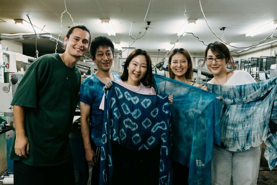Natural Indigo Dyeing with Local Masters (Private Atelier) - Choosing a scarf instead of the included furoshiki