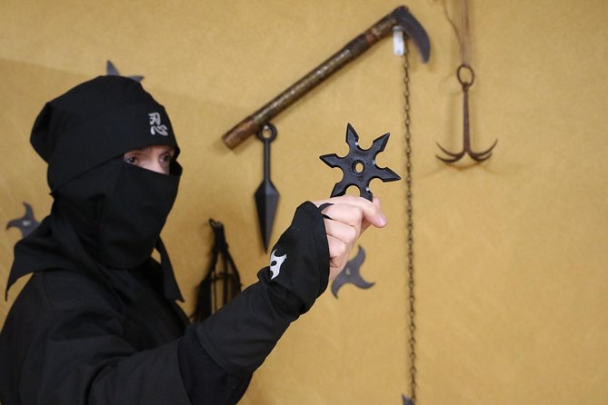 Ninja Experience (Family Friendly) at Samurai Ninja Museum KYOTO - Putting on the ninja outfit