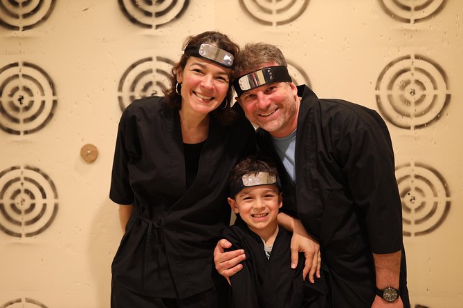 Ninja Experience (Family Friendly) at Samurai Ninja Museum TOKYO - Throwing ninja stars and trying the equipment