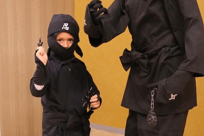 Ninja Experience (Family Friendly) at Samurai Ninja Museum TOKYO - Putting on the ninja outfit