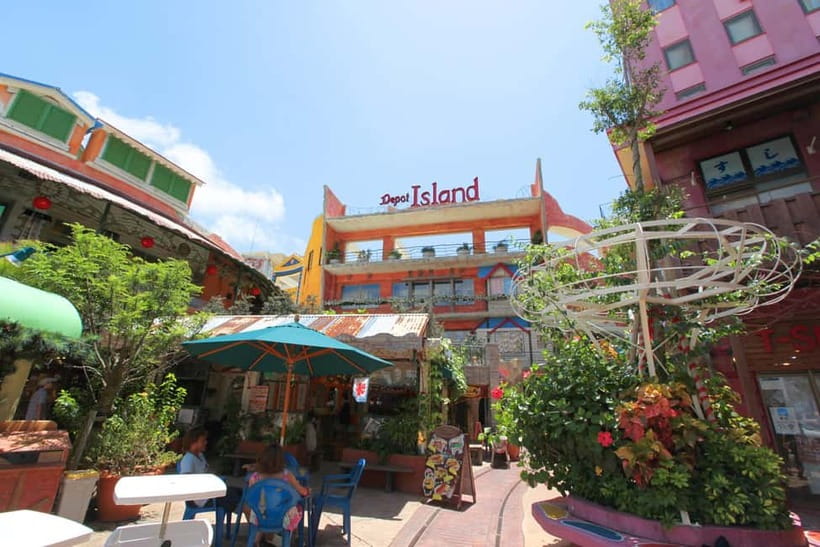 Okinawa Churaumi or Tropical, Kouri American Village BusTour - Kouri Island and the emerald sea