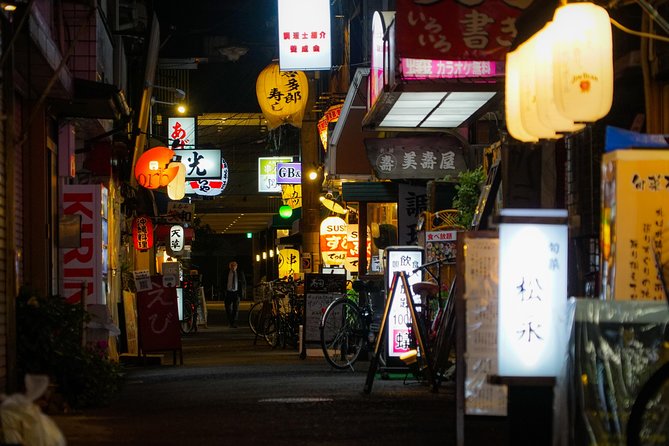 Osaka Bar Hopping Night Walking Tour in Namba (3 bars, 6 tastes) - Hozenji Temple and the moss-covered Fudo