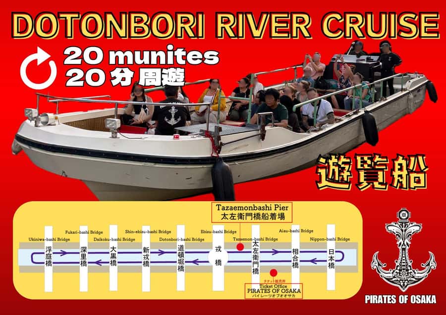 Osaka: Dotonbori's Bridges 20-Minute Cruise - The first views: Don Quijote, Ebisu Bridge, and the Glico sign