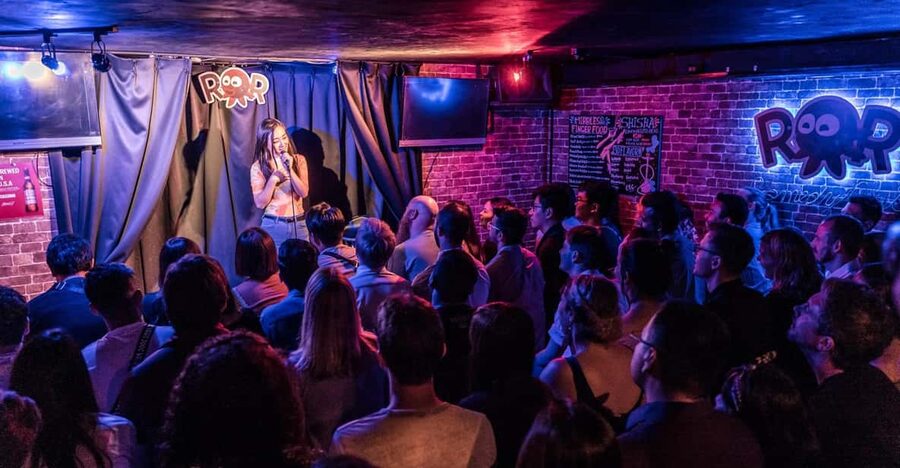 Osaka: English Stand Up Comedy Show at Osaka Comedy Club - The venue, bar, and evening atmosphere