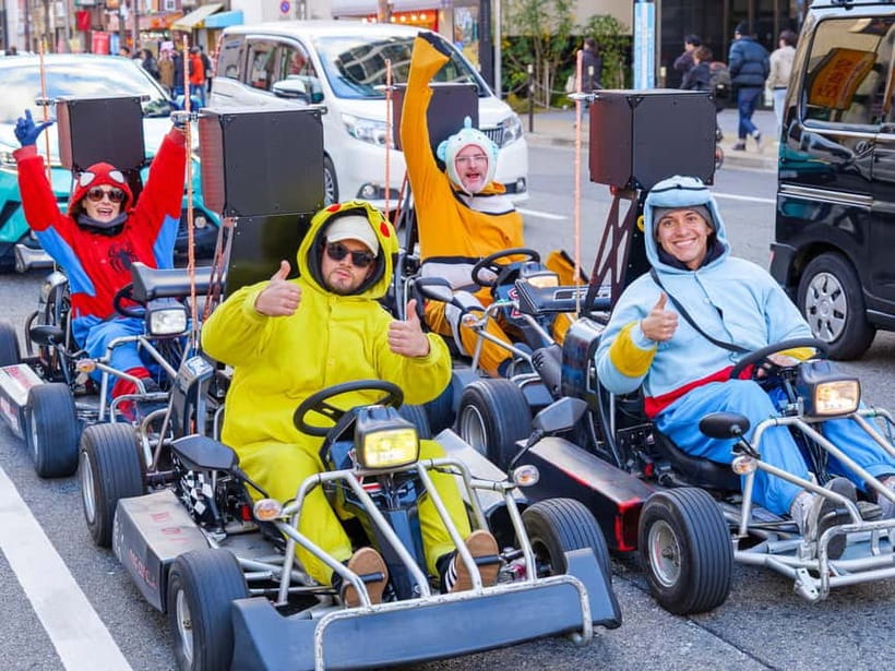 Osaka: Guided Go Karting Tour in a Funny Costume - Namba and Dotonbori from the road