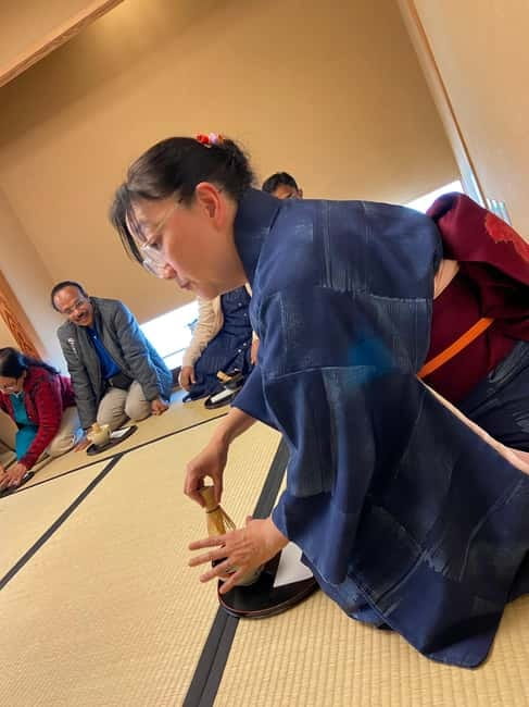 Osaka; Japanese Tea ceremony experience, Macha and Sencha - Entering a tatami room near Osaka’s Midosuji Line