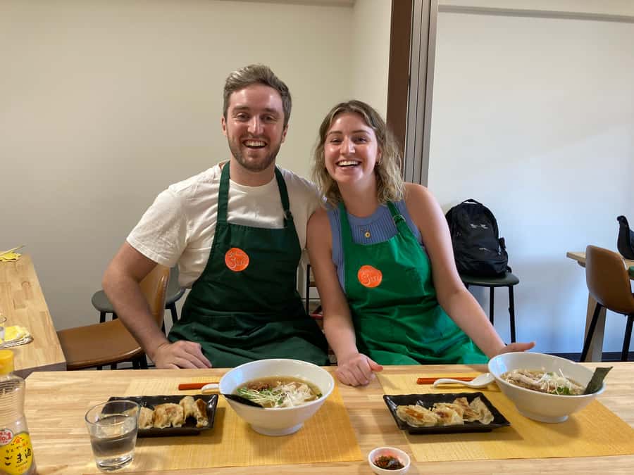 Osaka: Ramen and Gyoza Cooking Class in Dotonbori - Kneading Wheat for Ramen Noodles