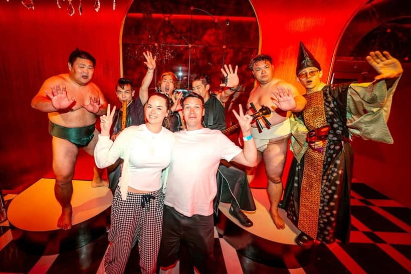 Osaka:SUMO BEATS SHOWCASE: Taiko Drum and Wagyu burger! - A Wagyu burger instead of a formal Japanese meal