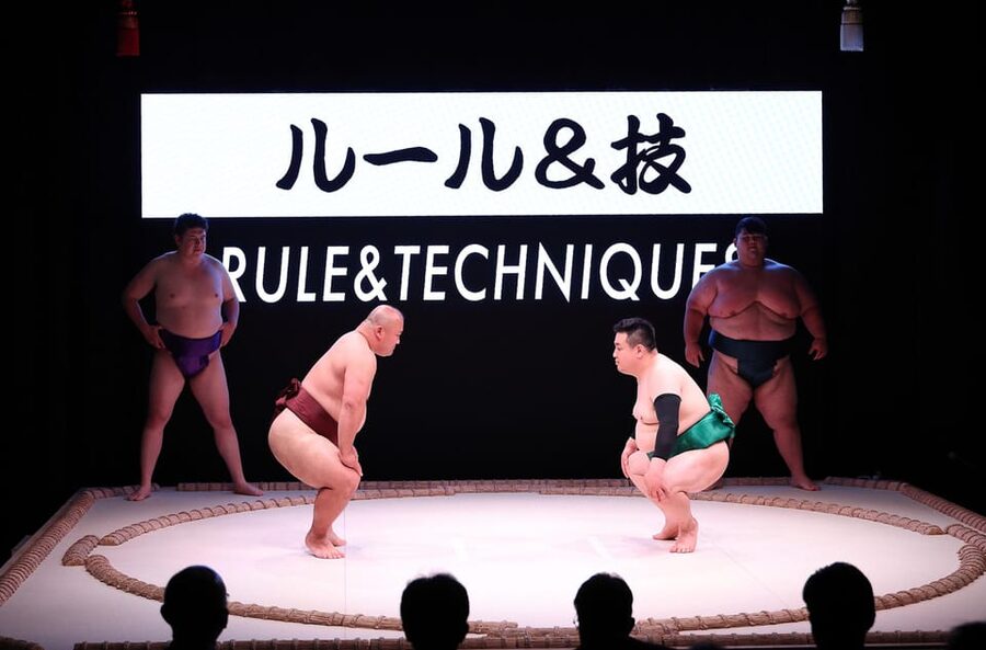 Osaka: Sumo Stage Show with Bento or Snack + Fight & Photo - The first half: rituals, rules, and sumo technique