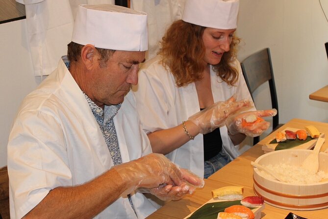 Osaka Sushi Making Experience - Eating your 12 pieces at the end