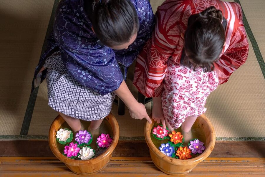 Osaka Temple Head Spa &Matcha Facial – Refresh & Glow〈90min〉 - Arriving, changing into a yukata, and getting settled