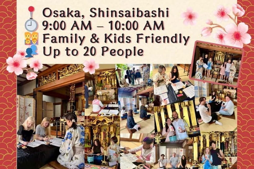 Osaka: Temple Tour and Traditional Calligraphy Lesson - Starting with Osaka history and temple customs