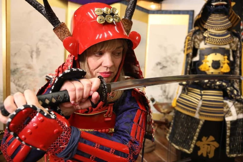 Samurai Armor & Sword experience with phot near Osaka Castle - From Osaka Castle sightseeing to a samurai dojo