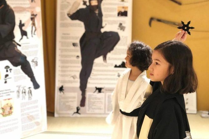 Samurai Sword Experience (Family Friendly)at SAMURAI MUSEUM TOKYO - Throwing ninja stars into Styrofoam