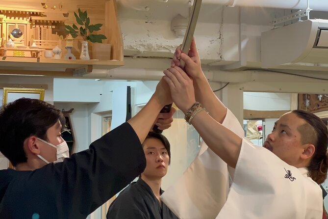 Samurai Training with Modern day Musashi in Kyoto - Getting dressed in dōgi, obi, and hakama