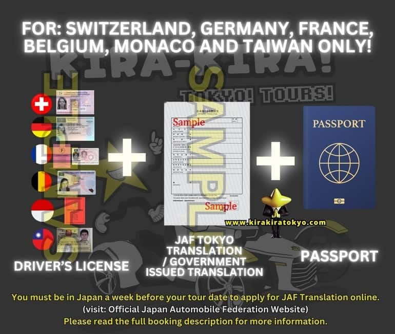 Shibuya Crossing x Tokyo Tower and more! Go-Kart Tour - The most important step: bring the right Japanese driving documents