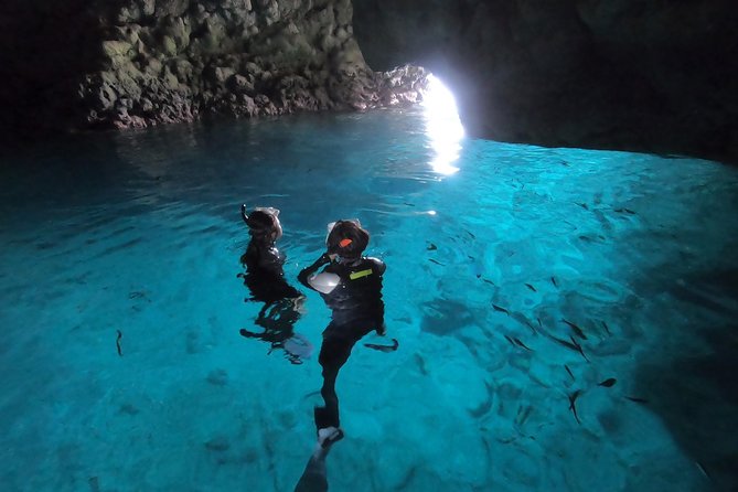 Snorkeling in the Blue Cave area【Okinawa Prefecture: Free feeding & photo images!English and Chinese speaking guide available! - Fish feeding makes this easy for beginners
