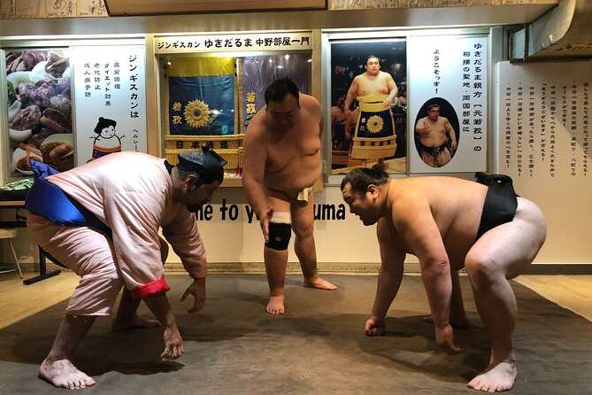 the SUMO show - Watching Retired Wrestlers Demonstrate Their Skills