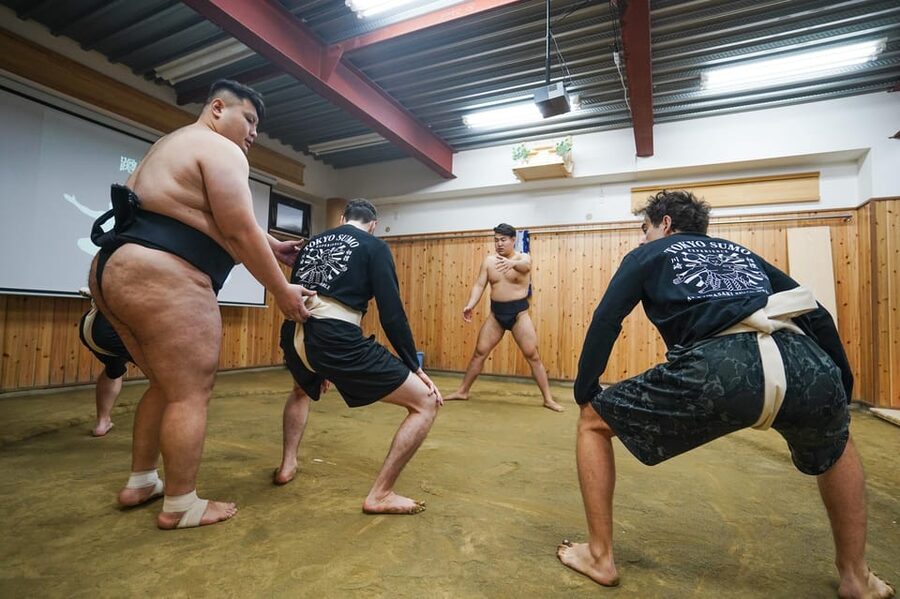 Tokyo: Authentic Sumo Wrestling Experience with Lunch - Making chicken dumplings for chanko-nabe