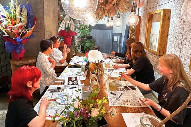 Tokyo: Calligraphy Workshop & Original T-Shirt Creation - English guidance and the human side of the class