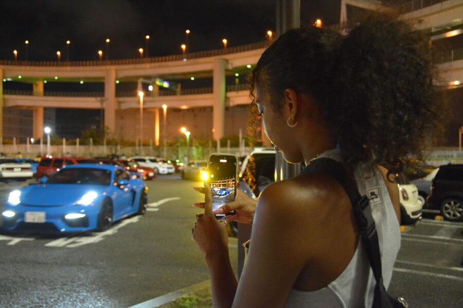 Tokyo: Daikoku JDM Car Meet Tour + LibertyWalk & Autobacs! - The Shuto Expressway and Rainbow Bridge after dark